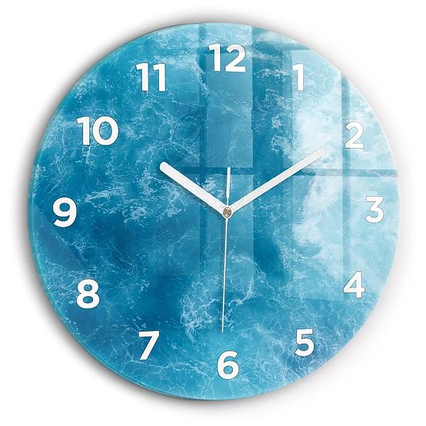 Wanduhr rund Meerwasser