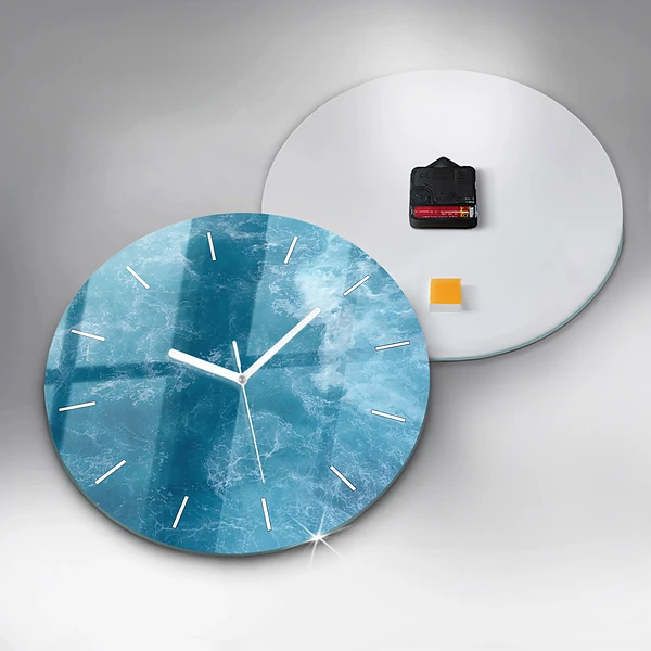 Wanduhr rund Meerwasser
