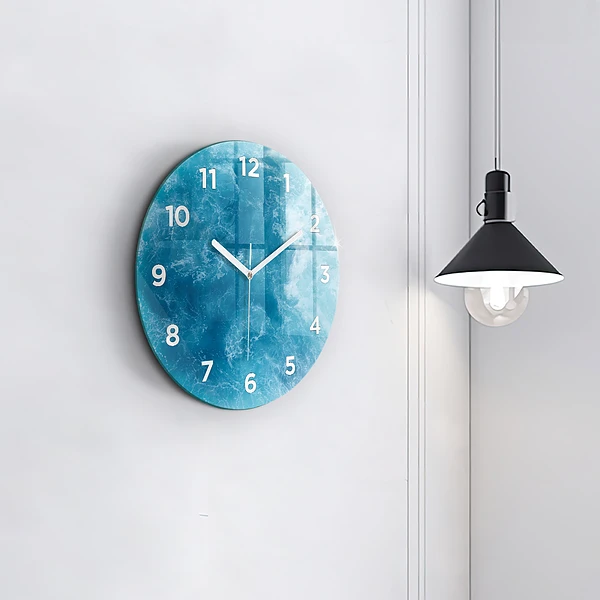 Wanduhr rund Meerwasser