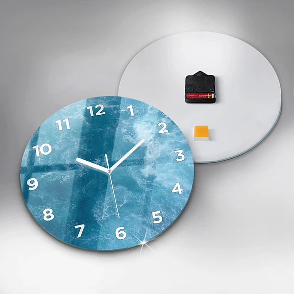 Wanduhr rund Meerwasser