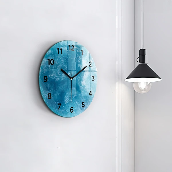 Wanduhr rund Meerwasser