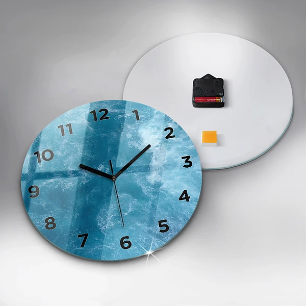 Wanduhr rund Meerwasser