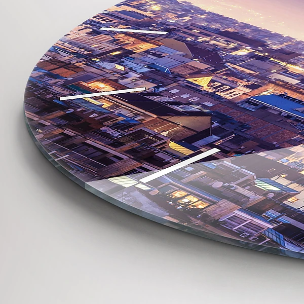 Wanduhr rund mit motiv Ansicht von Barcelona