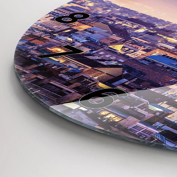 Wanduhr rund mit motiv Ansicht von Barcelona