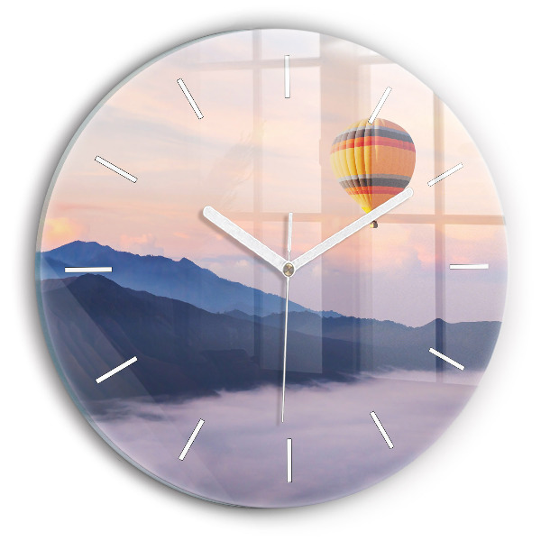 Wanduhr glas rund Schöne Landschaft