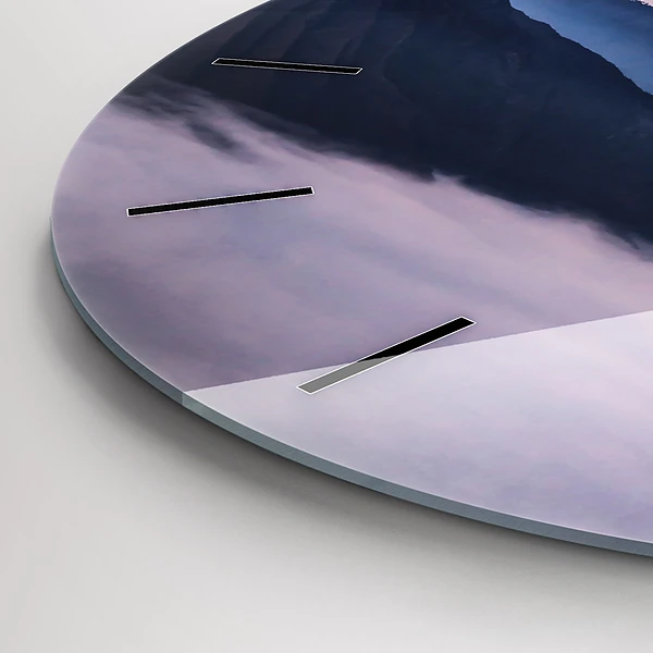 Wanduhr glas rund Schöne Landschaft