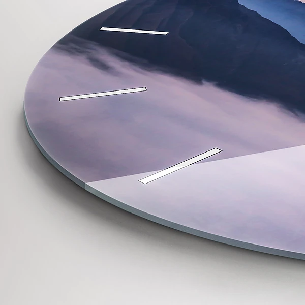 Wanduhr glas rund Schöne Landschaft