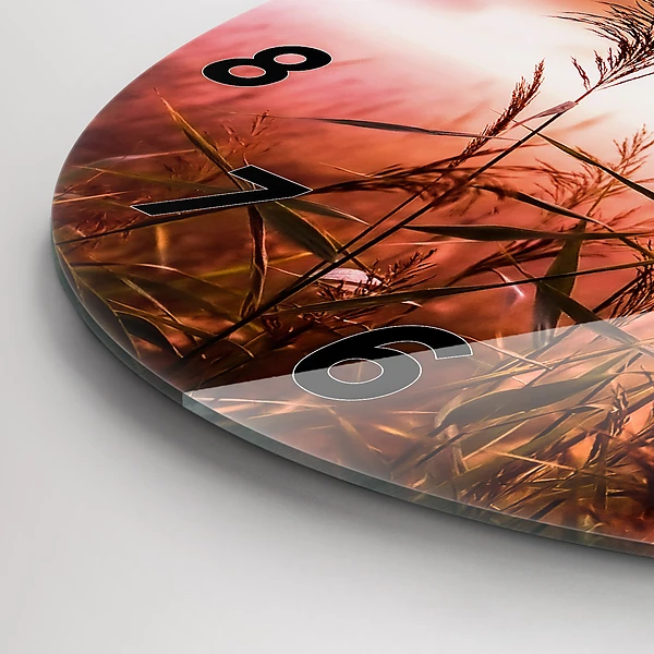 Wanduhr glas rund Nebliger Morgen