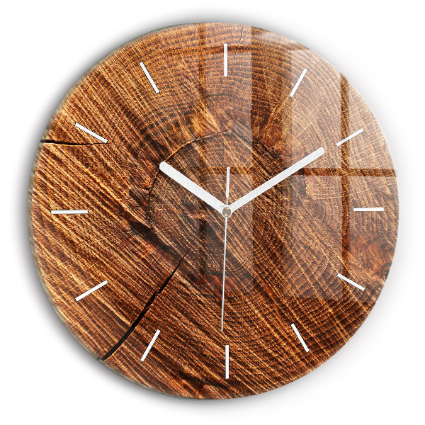 Wanduhr rund Dekoratives Holz