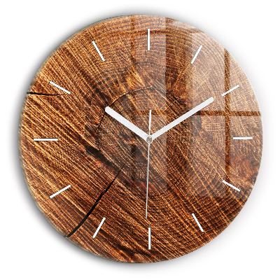 Wanduhr rund Dekoratives Holz