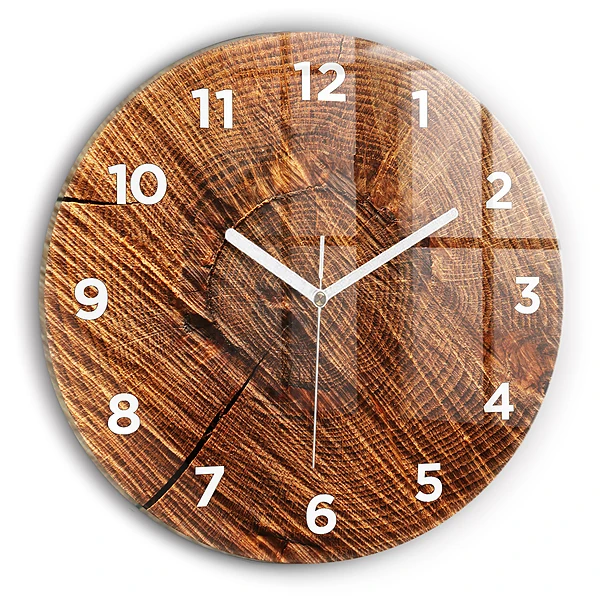 Wanduhr rund Dekoratives Holz