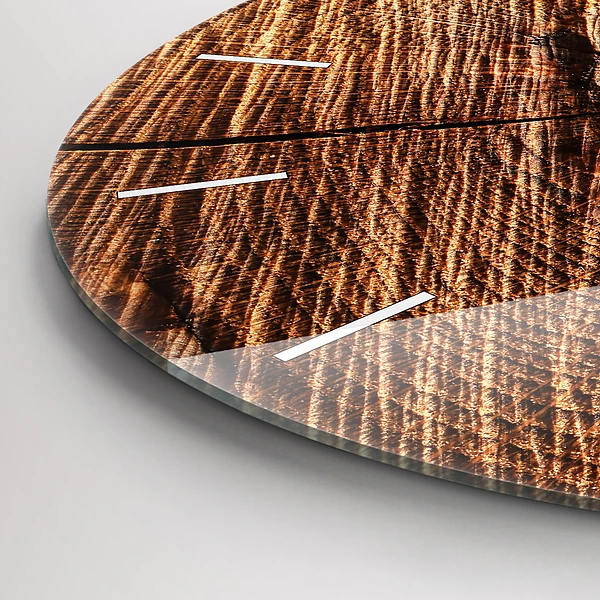 Wanduhr rund Dekoratives Holz