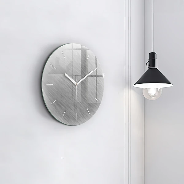 Wanduhr rund Metallwand