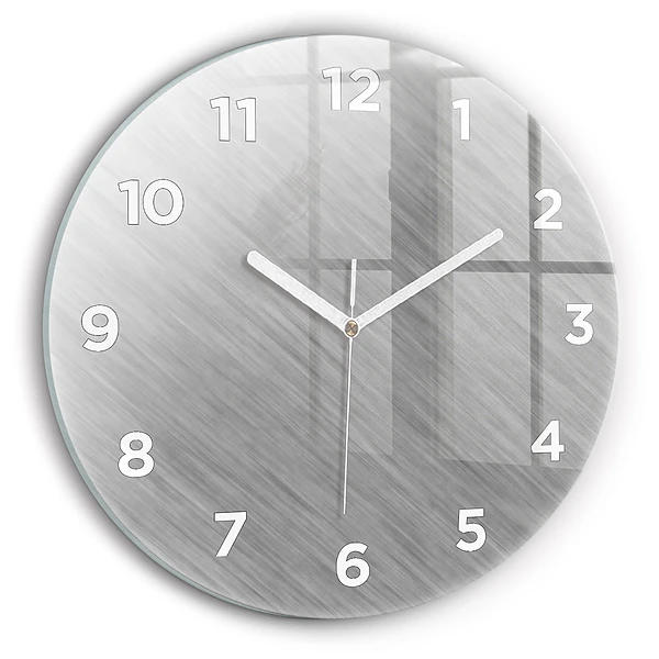 Wanduhr rund Metallwand