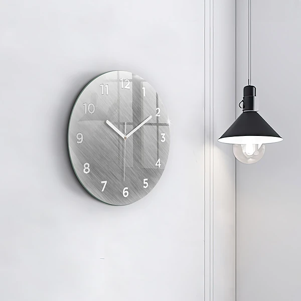 Wanduhr rund Metallwand