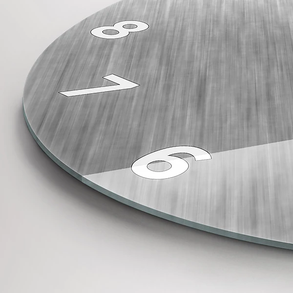 Wanduhr rund Metallwand