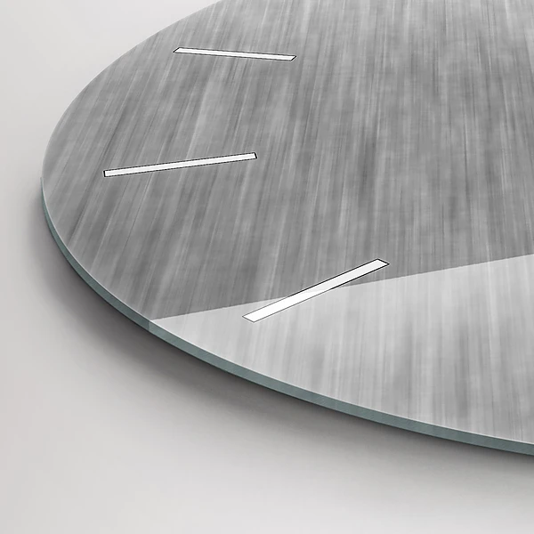 Wanduhr rund Metallwand