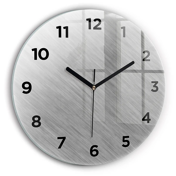 Wanduhr rund Metallwand