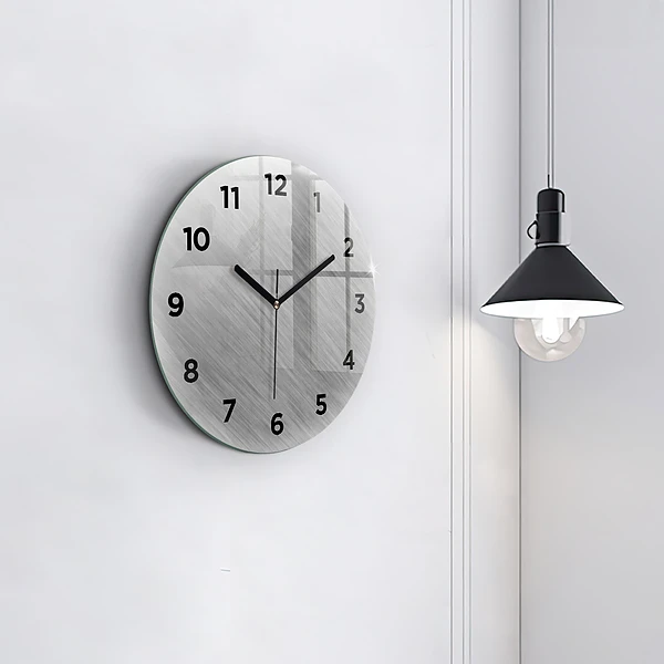 Wanduhr rund Metallwand