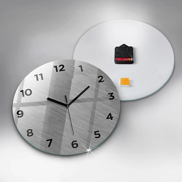 Wanduhr rund Metallwand