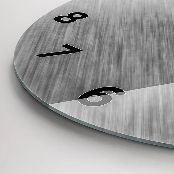 Wanduhr rund Metallwand