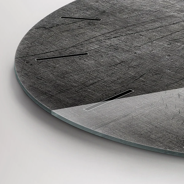 Wanduhr glas rund Metallwand