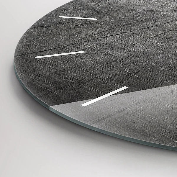Wanduhr glas rund Metallwand