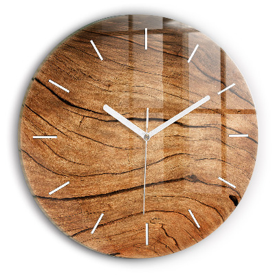 Wanduhr rund mit motiv Altes Holz
