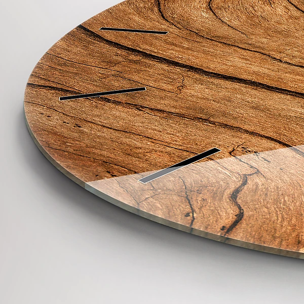 Wanduhr rund mit motiv Altes Holz