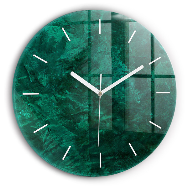 Wanduhr rund Smaragd Wand
