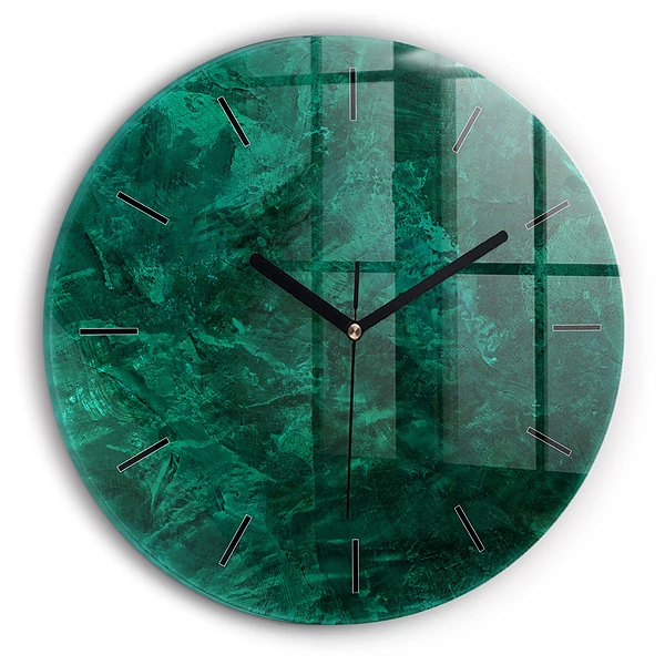 Wanduhr rund Smaragd Wand