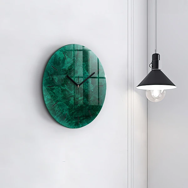 Wanduhr rund Smaragd Wand