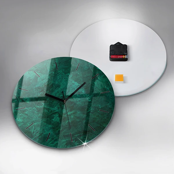 Wanduhr rund Smaragd Wand