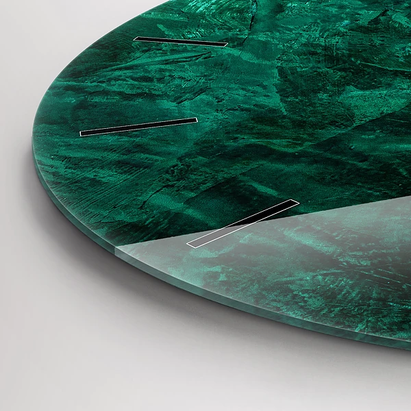 Wanduhr rund Smaragd Wand