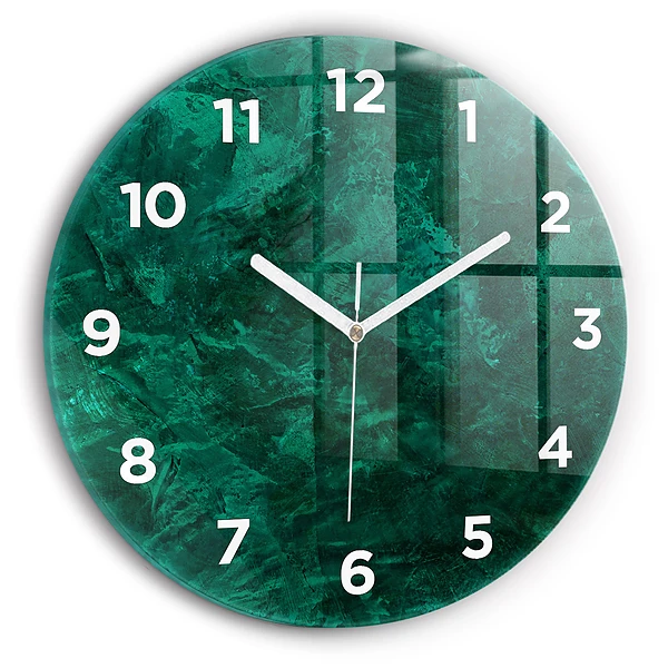 Wanduhr rund Smaragd Wand