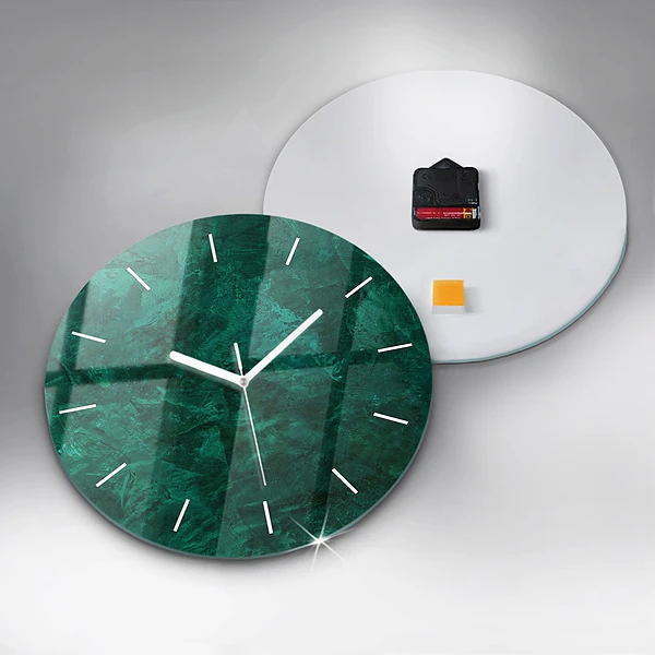 Wanduhr rund Smaragd Wand