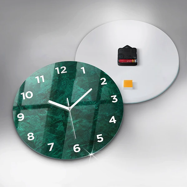 Wanduhr rund Smaragd Wand