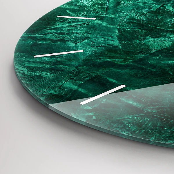 Wanduhr rund Smaragd Wand
