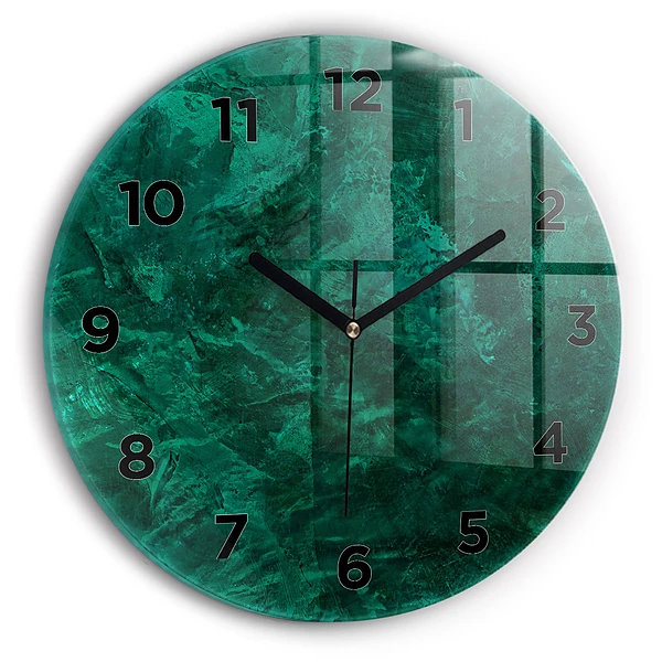 Wanduhr rund Smaragd Wand