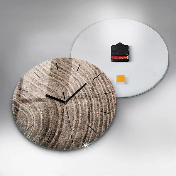 Wanduhr rund Baumstamm
