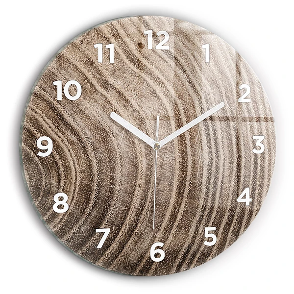 Wanduhr rund Baumstamm