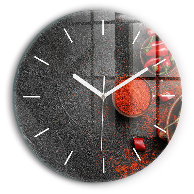 Wanduhr rund mit motiv Rote Paprika