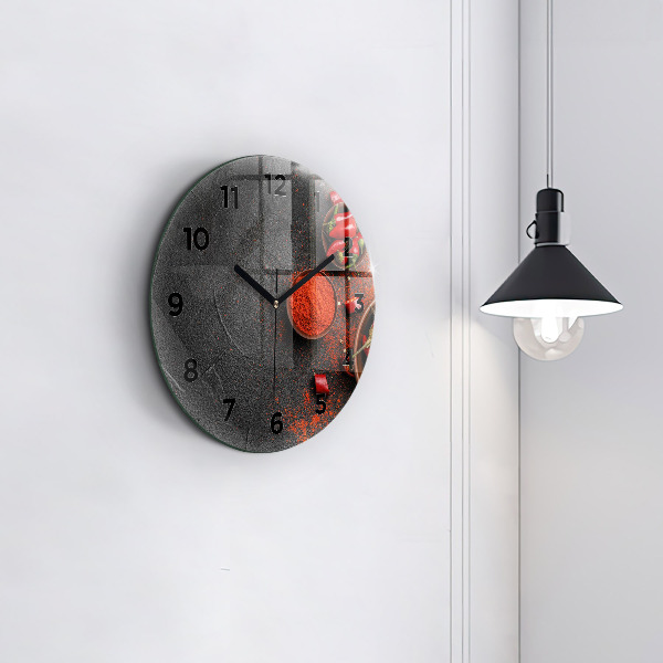 Wanduhr rund mit motiv Rote Paprika