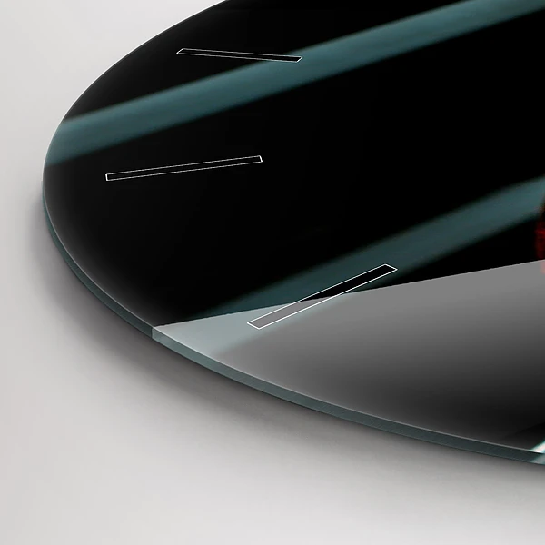 Wanduhr glas rund Weinflasche
