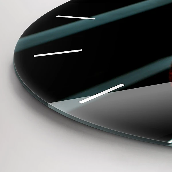 Wanduhr glas rund Weinflasche