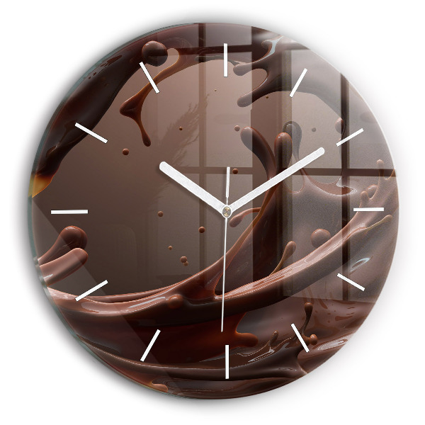 Wanduhr rund Kakao