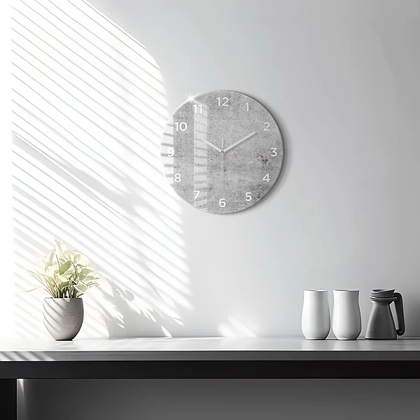 Wanduhr rund Rohe Wand