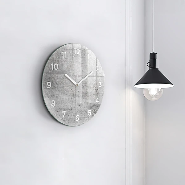 Wanduhr rund Rohe Wand