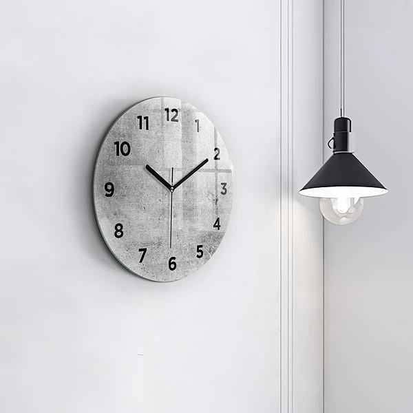 Wanduhr rund Rohe Wand