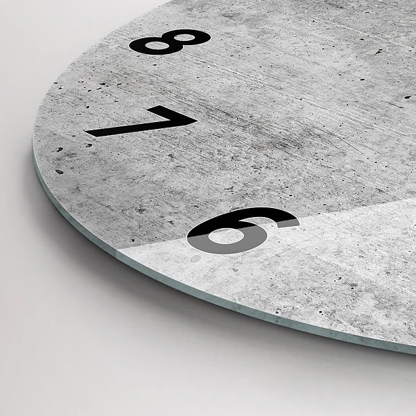 Wanduhr rund Rohe Wand